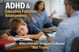 ADHD & Executive Function Assessments: When Attention Struggles Go Beyond “Not Trying”