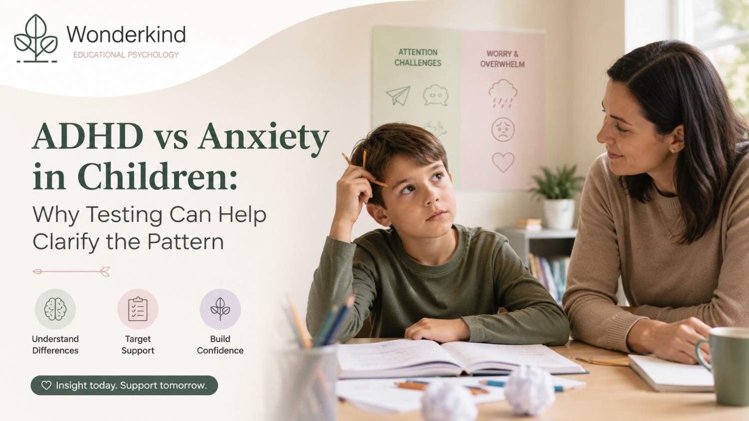 ADHD vs Anxiety in Children: Why Testing Can Help Clarify the Pattern